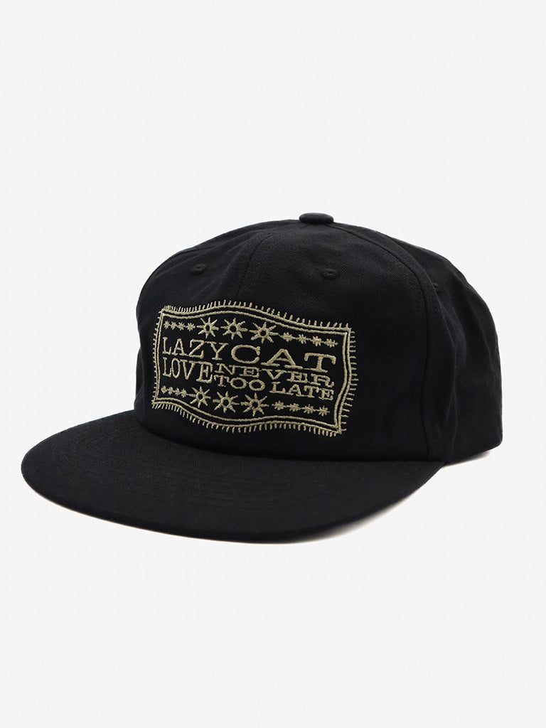 Lazy Cat Logo Cap Black