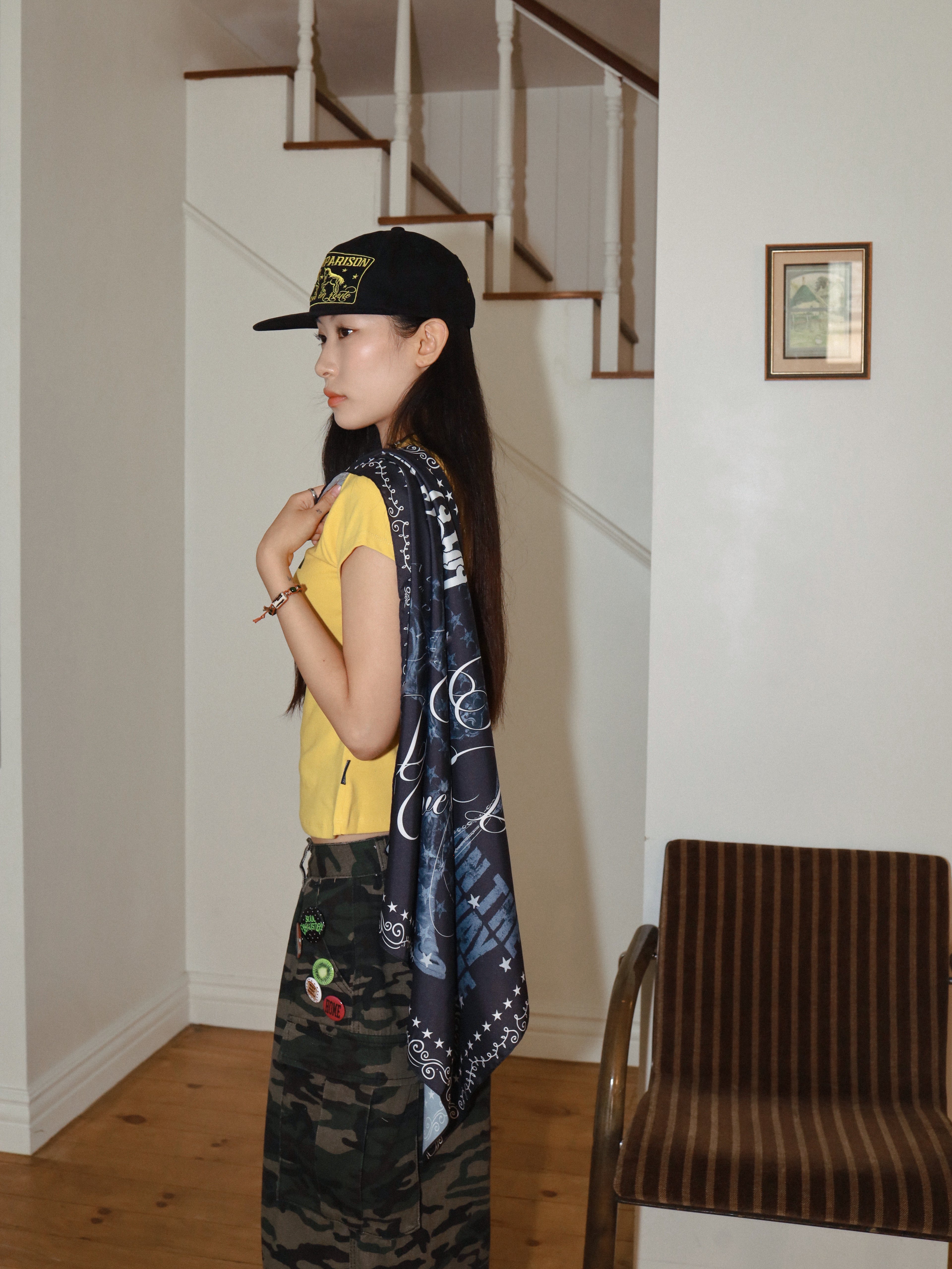 "Way Back Home" Scarf Black