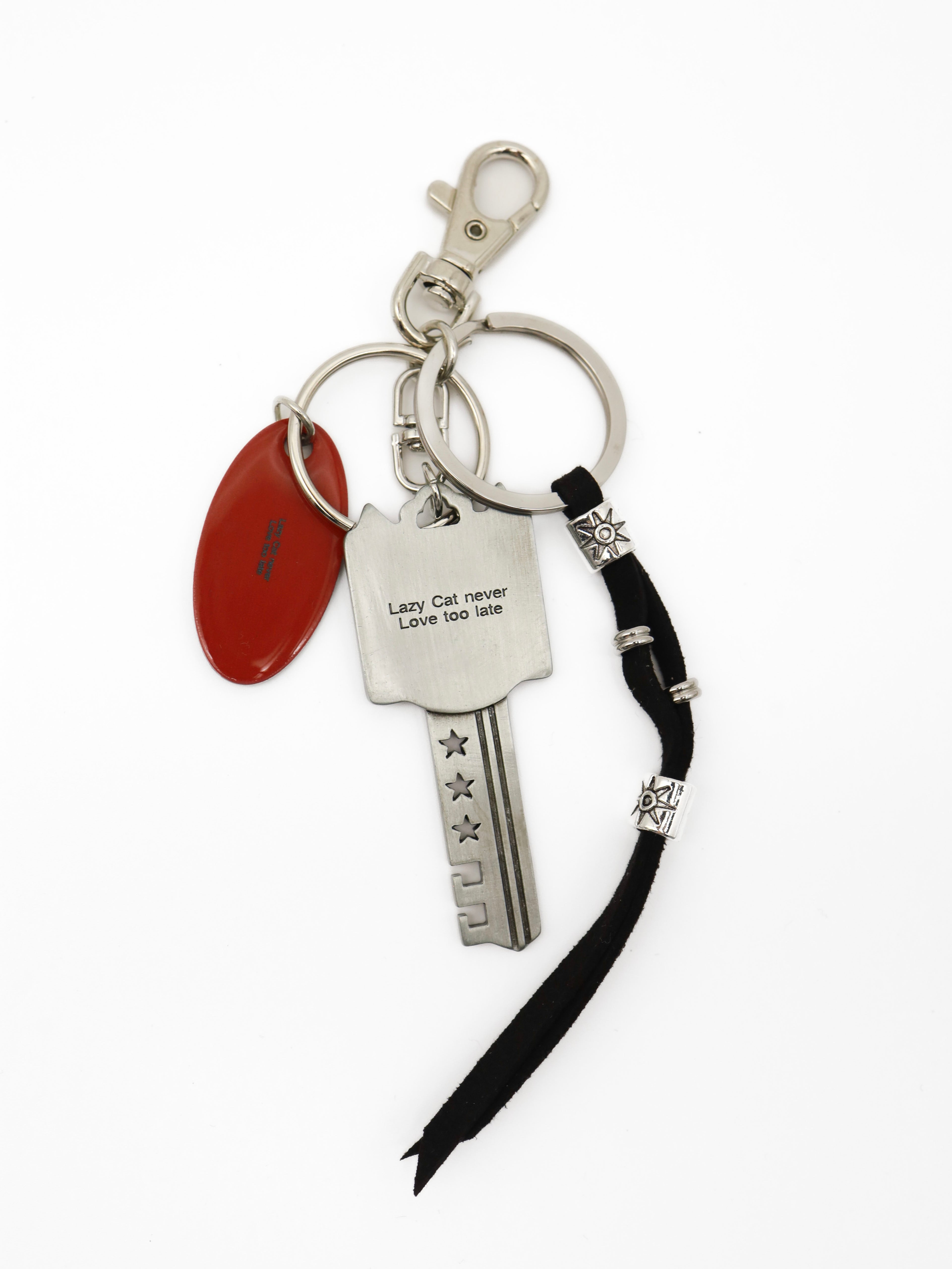 Lazy Cat Home Key Chain