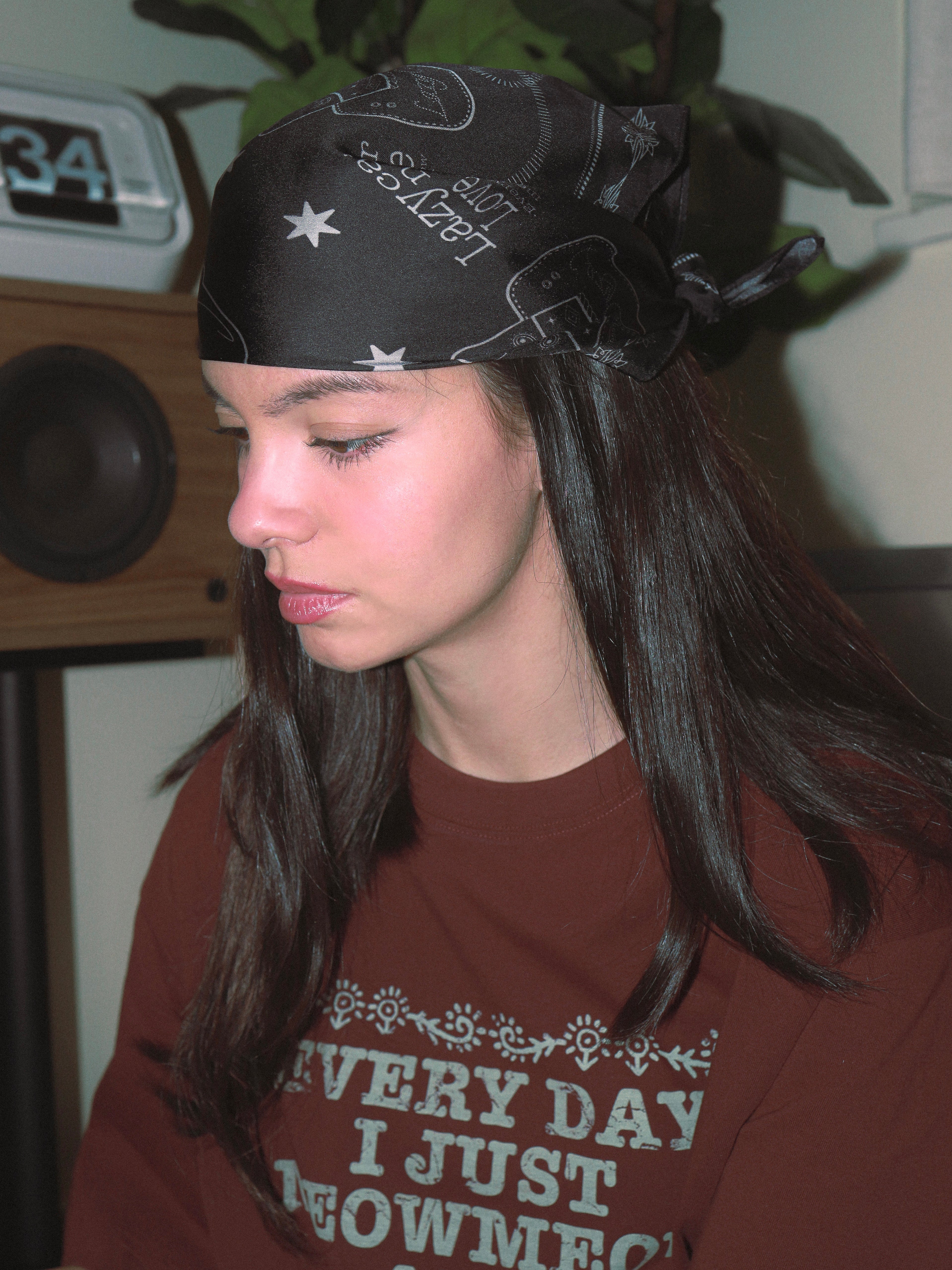 Lazy Cat's Hat Scarf Black