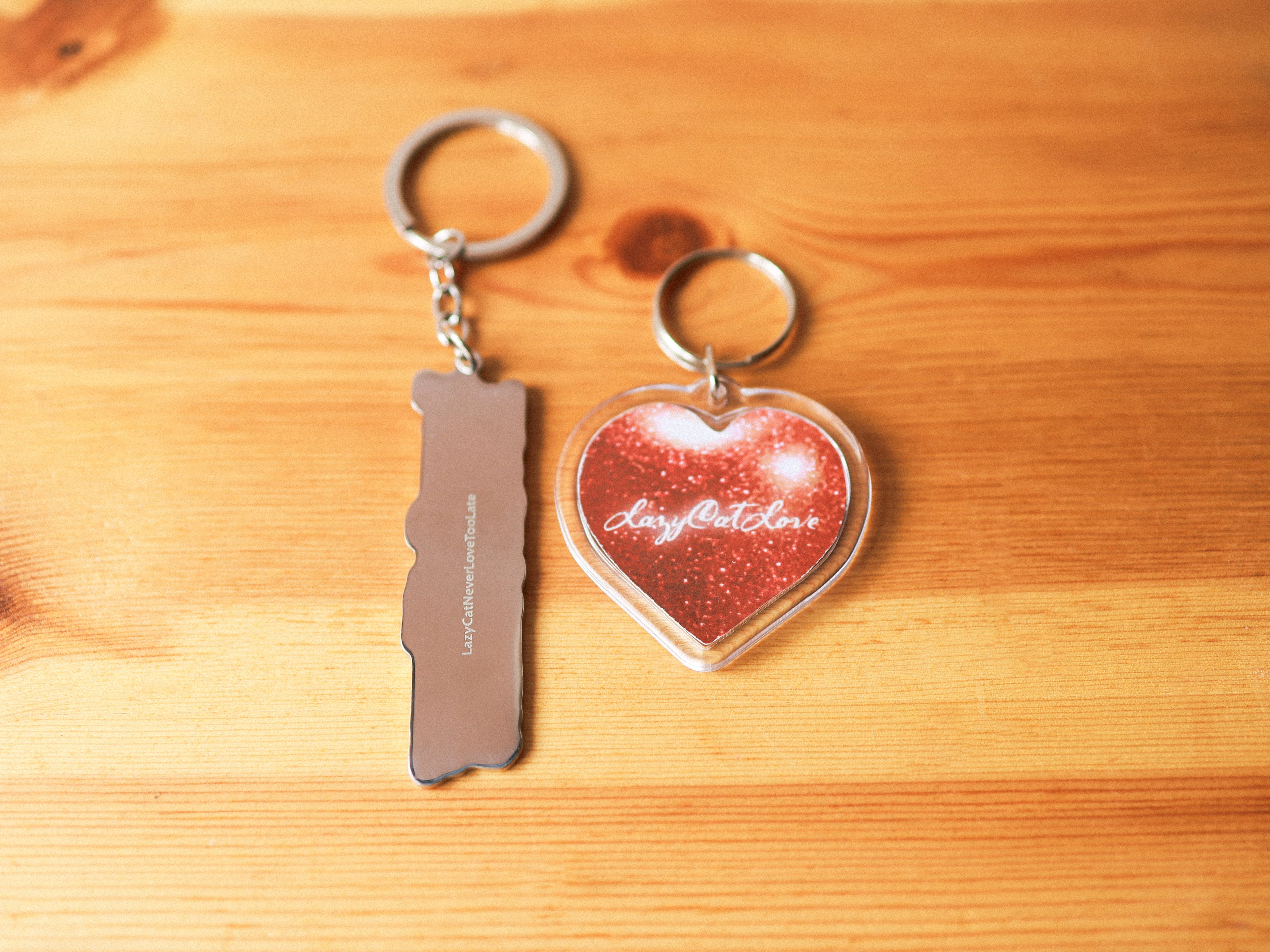 Lazy Cat Logo Key Chain set (Red)