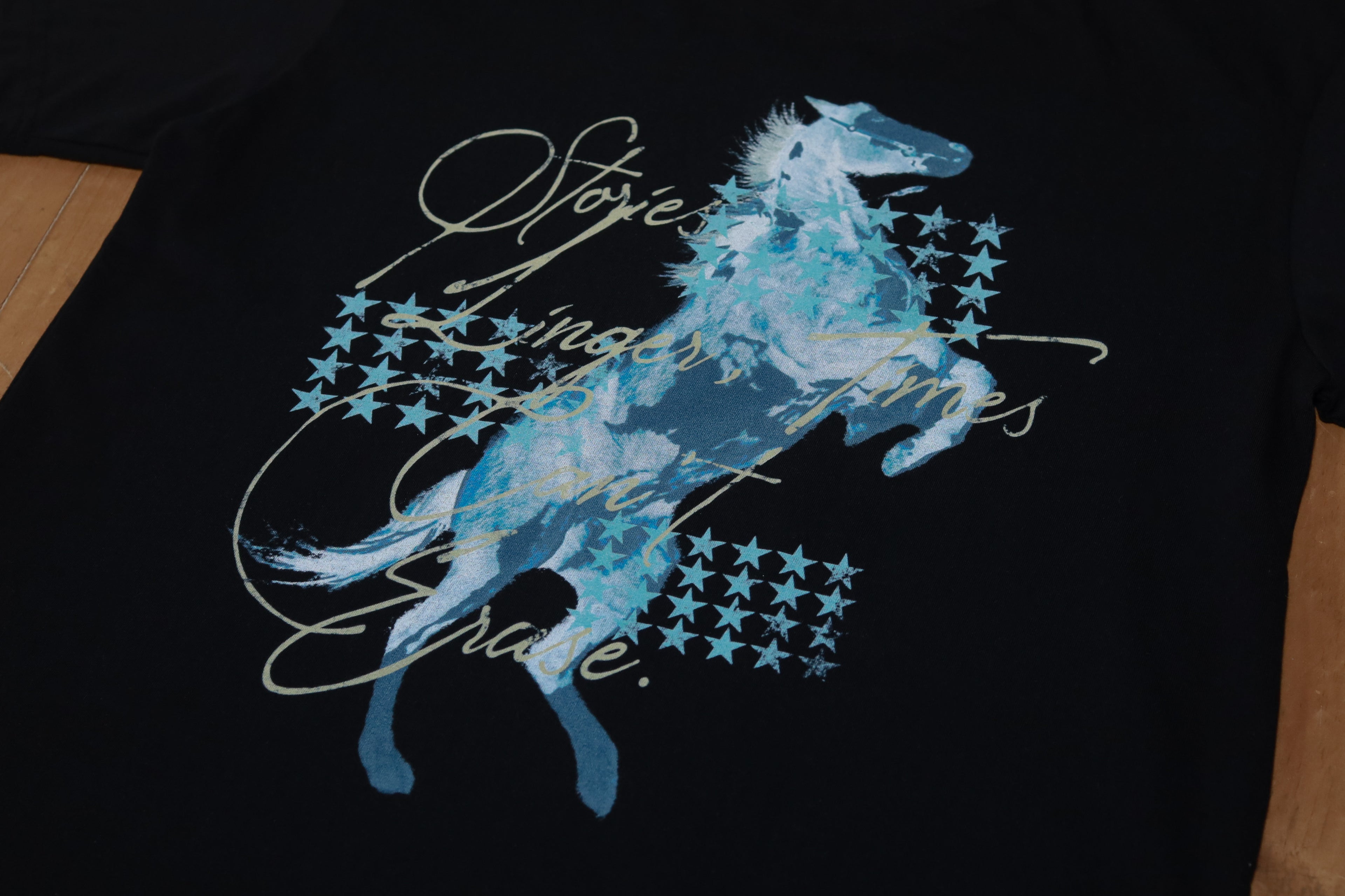 "Stories Linger, Times Can't Erase." Tee Black