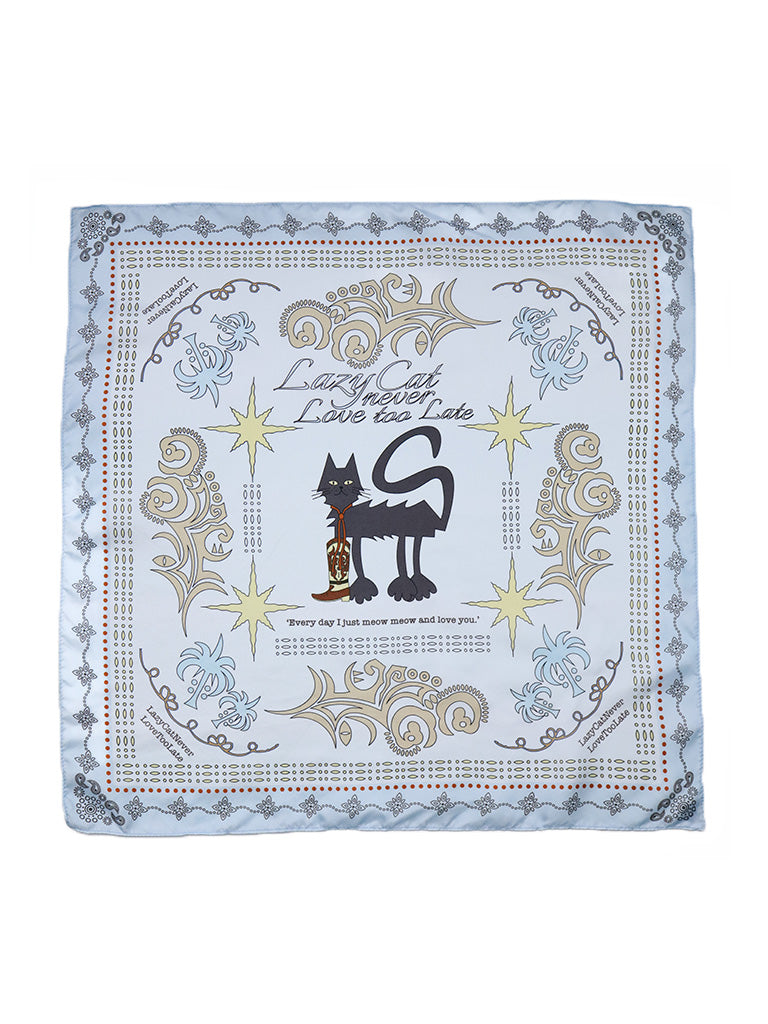 Boots Cat Scarf Light Blue