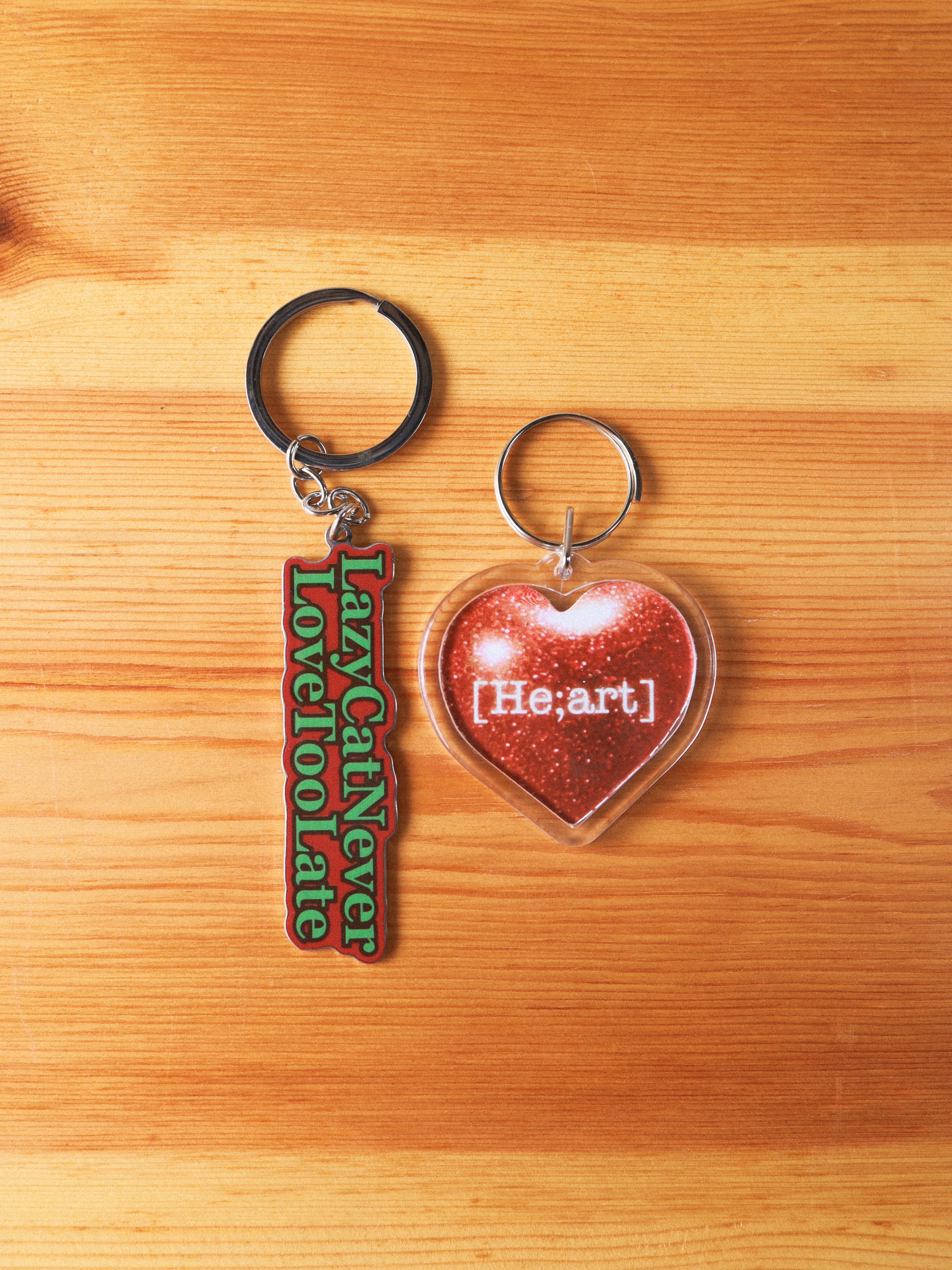 Lazy Cat Logo Key Chain set (Red)