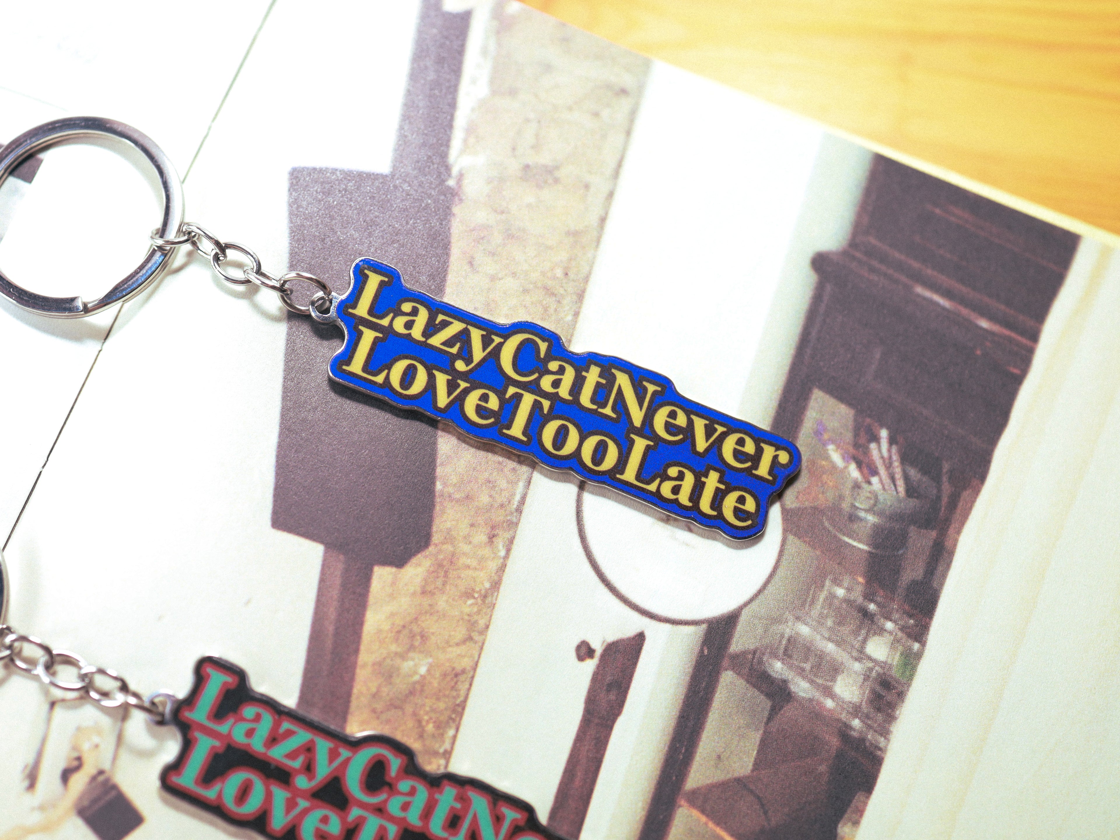 Lazy Cat Logo Key Chain set (Blue)