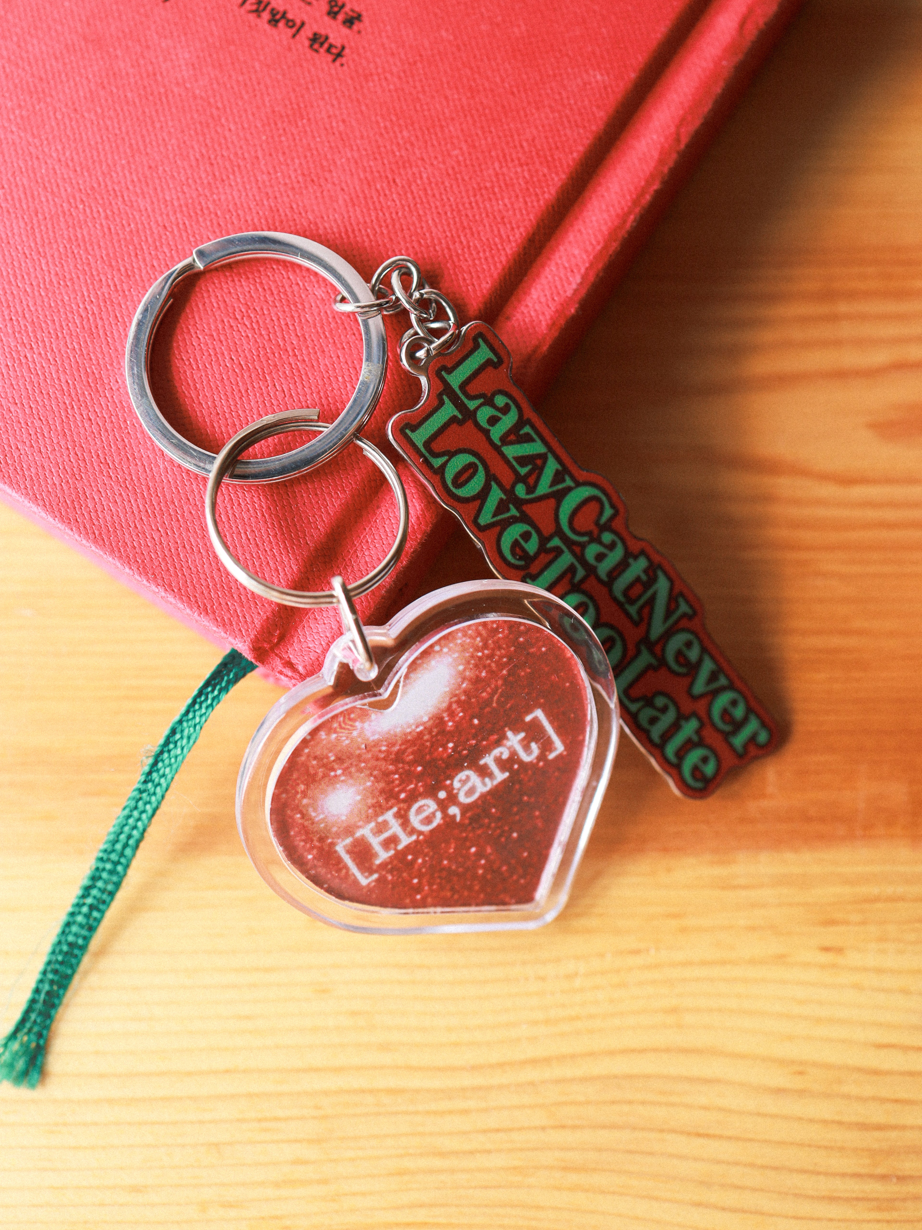 Lazy Cat Logo Key Chain set (Red)