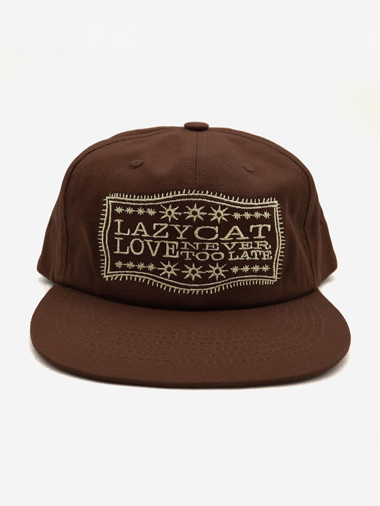 Lazy Cat Logo Cap Brown