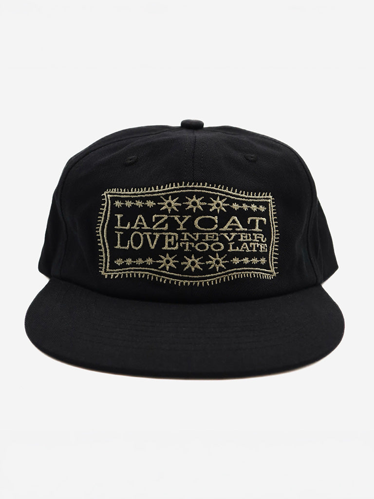 Lazy Cat Logo Cap Black