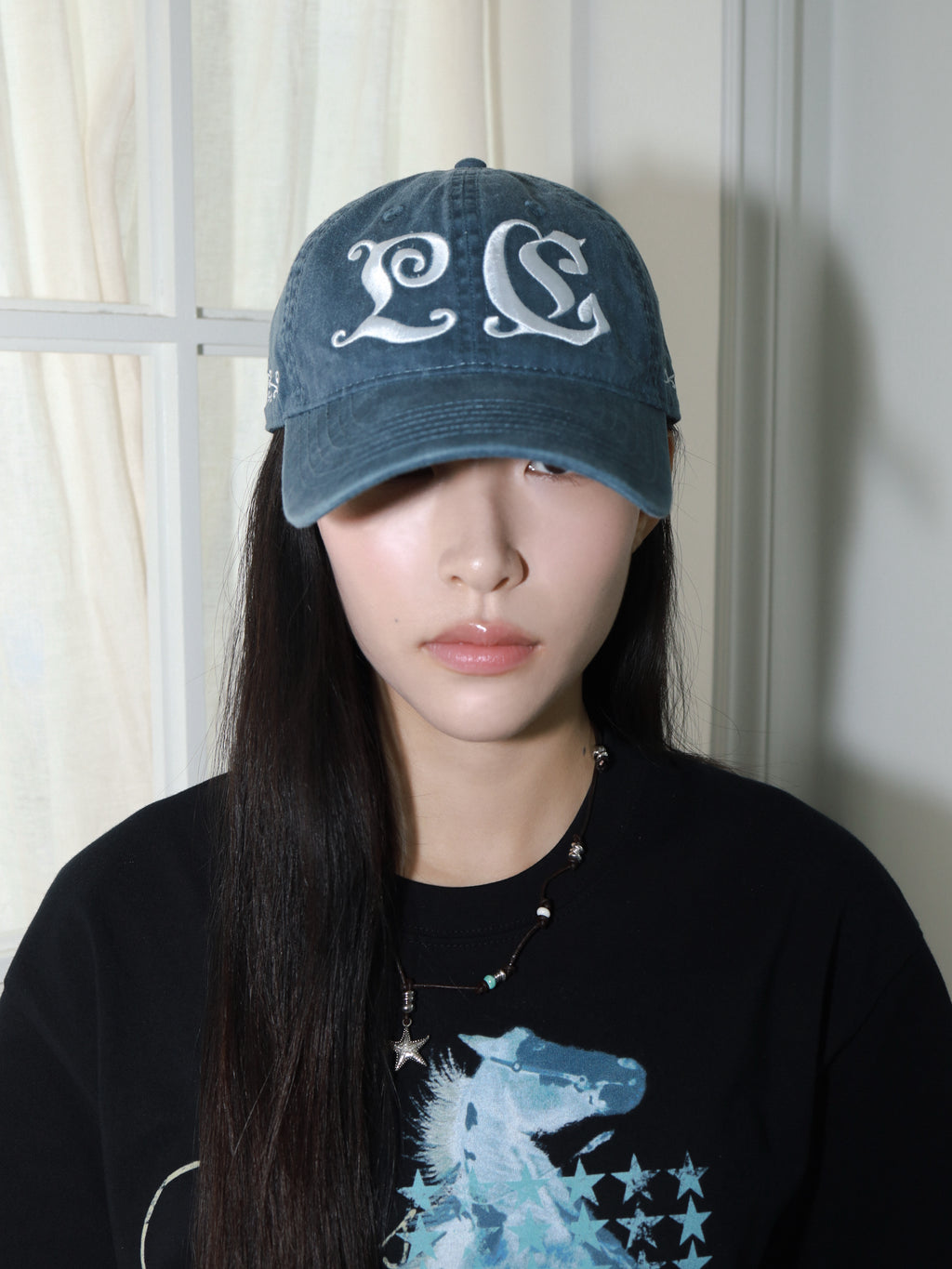 LC Logo Cap Washed Blue