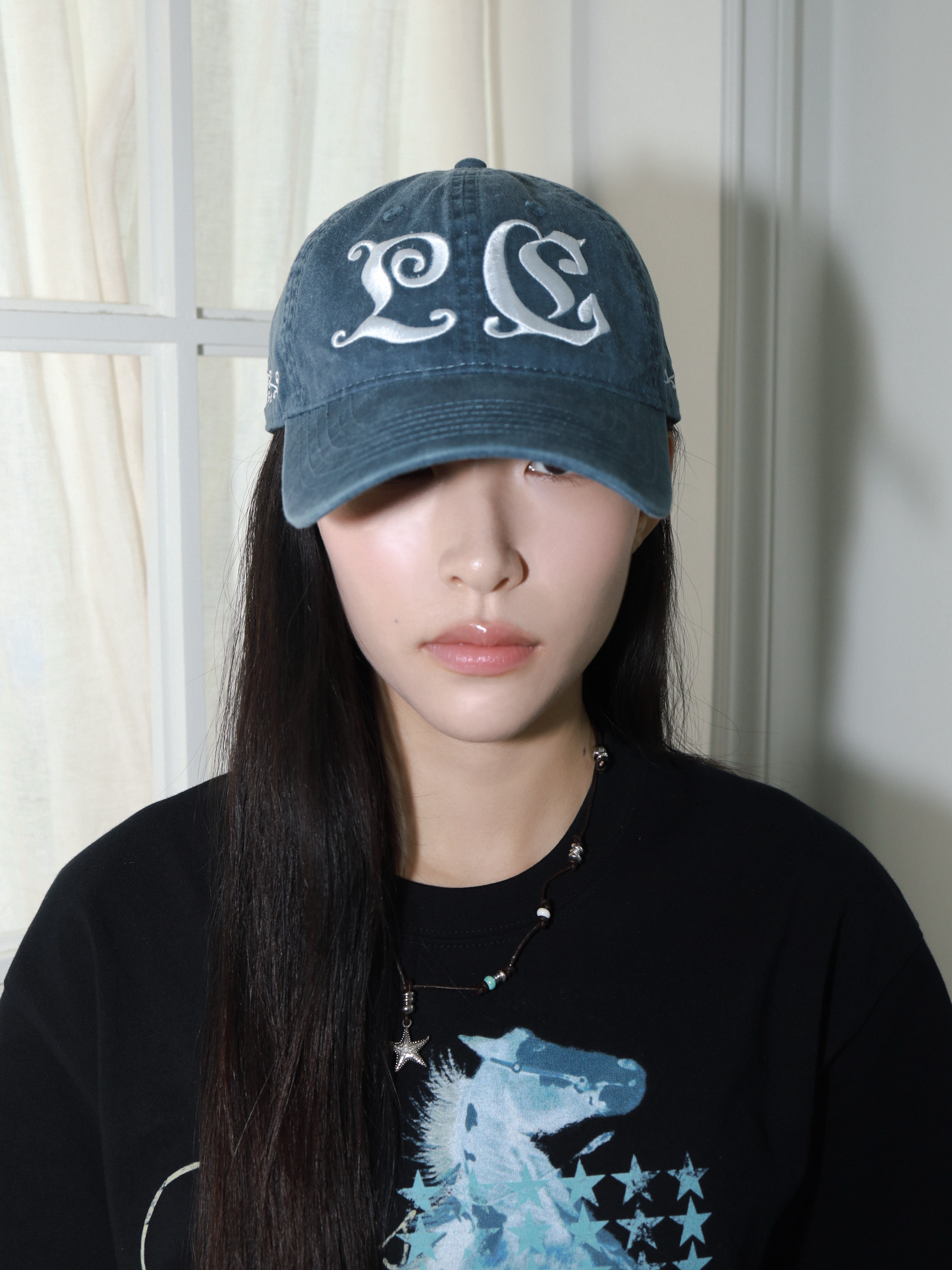 LC Logo Cap Washed Blue