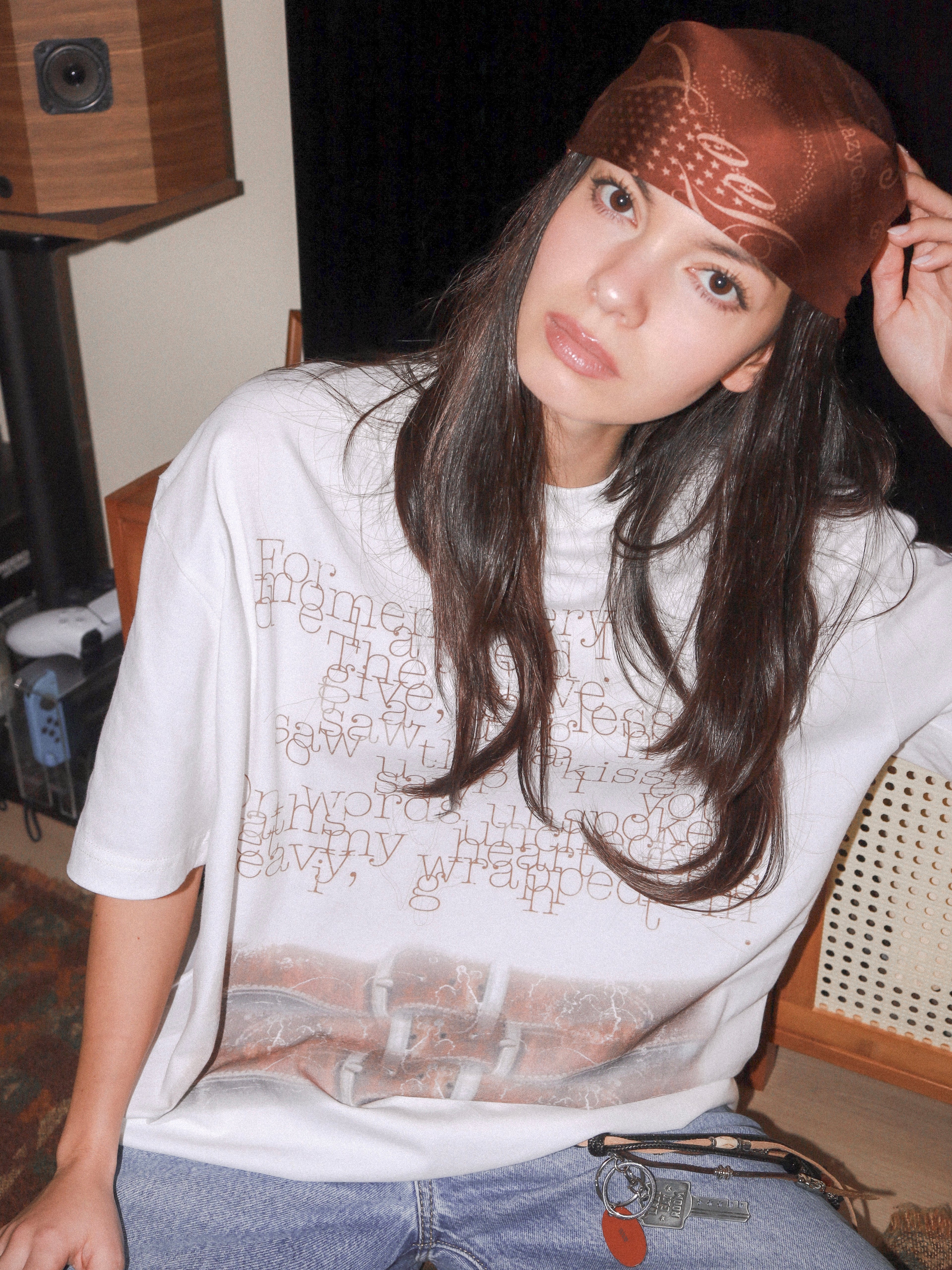 Poem Belt Tee White