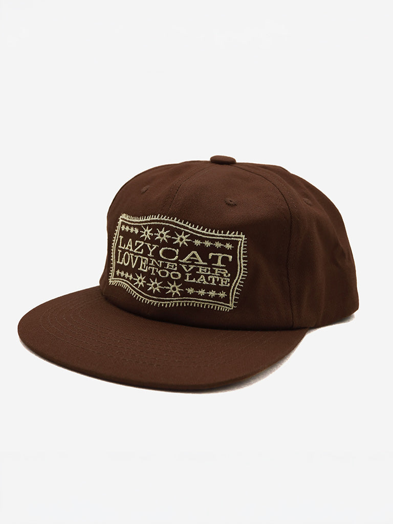 Lazy Cat Logo Cap Brown