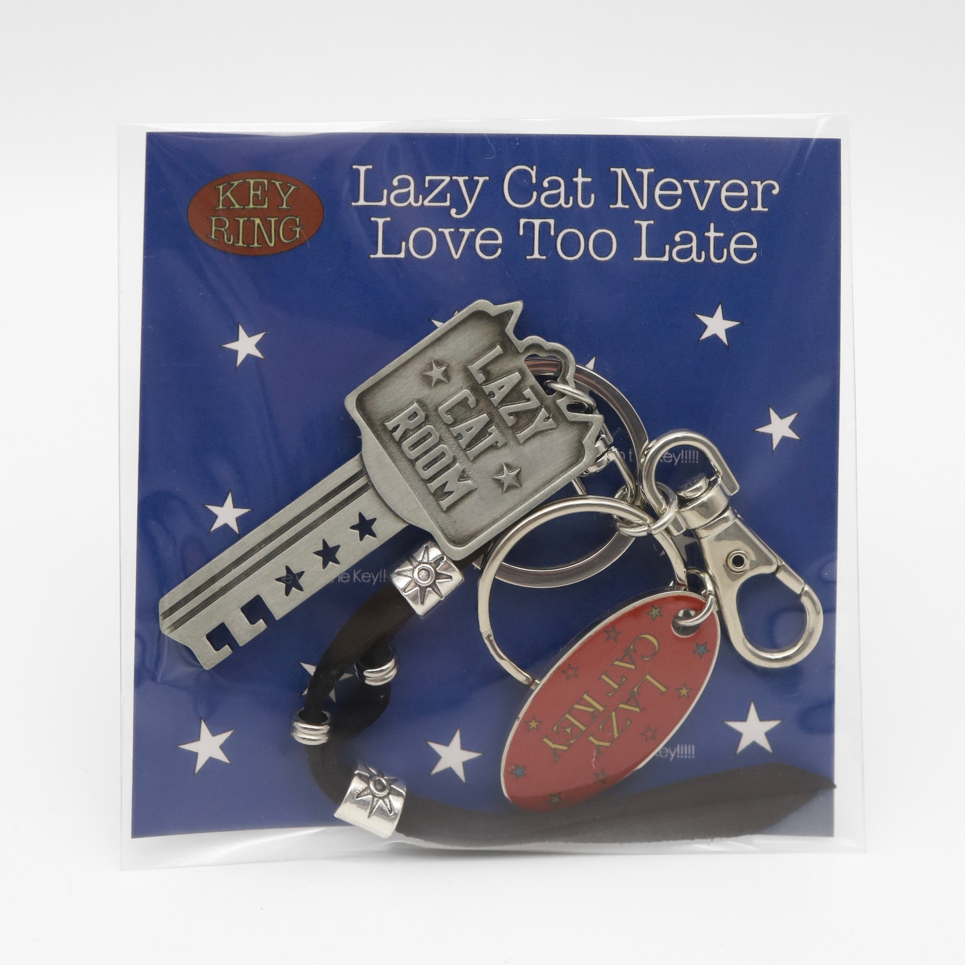 Lazy Cat Home Key Chain