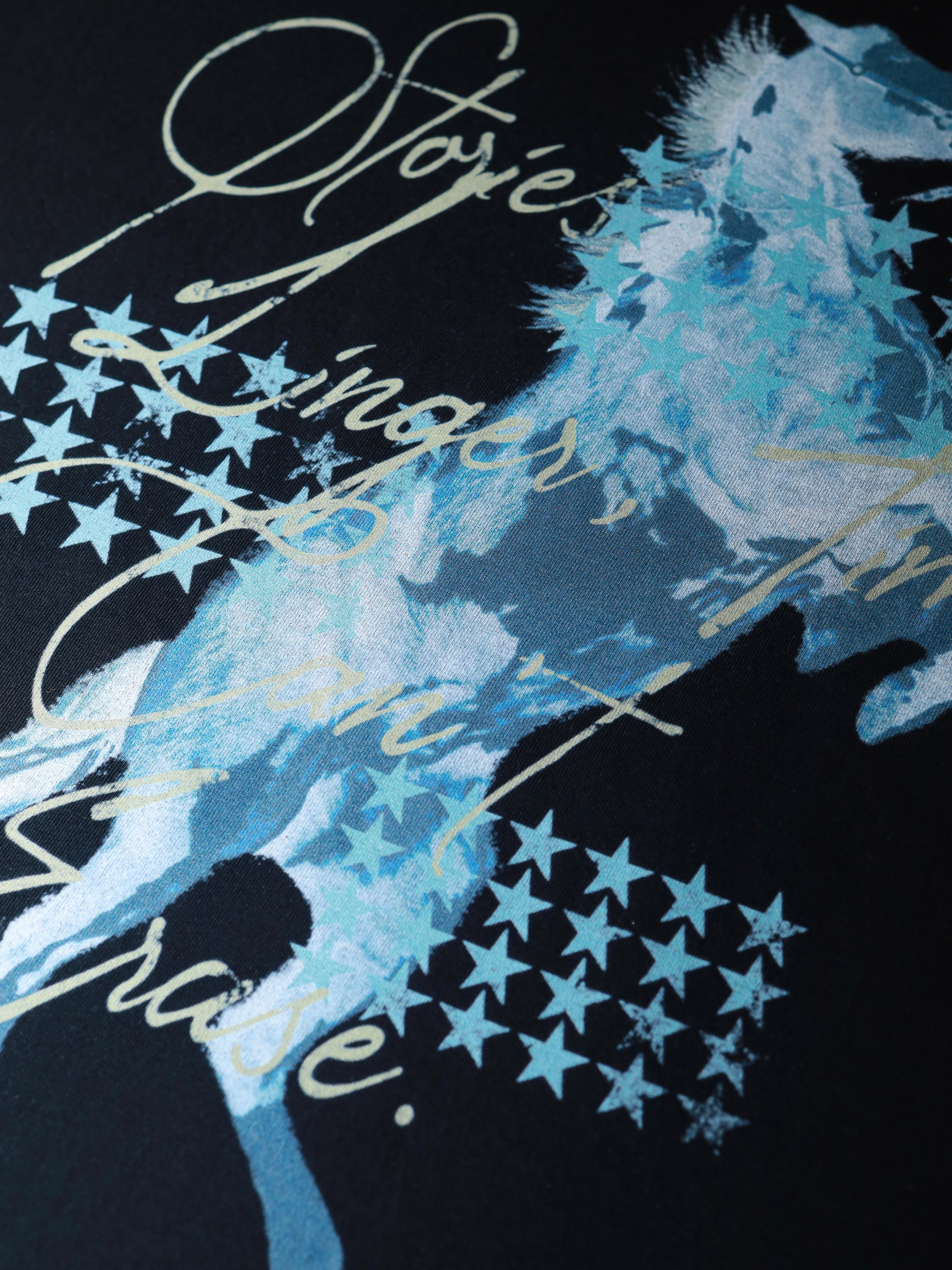 "Stories Linger, Times Can't Erase." Tee Black