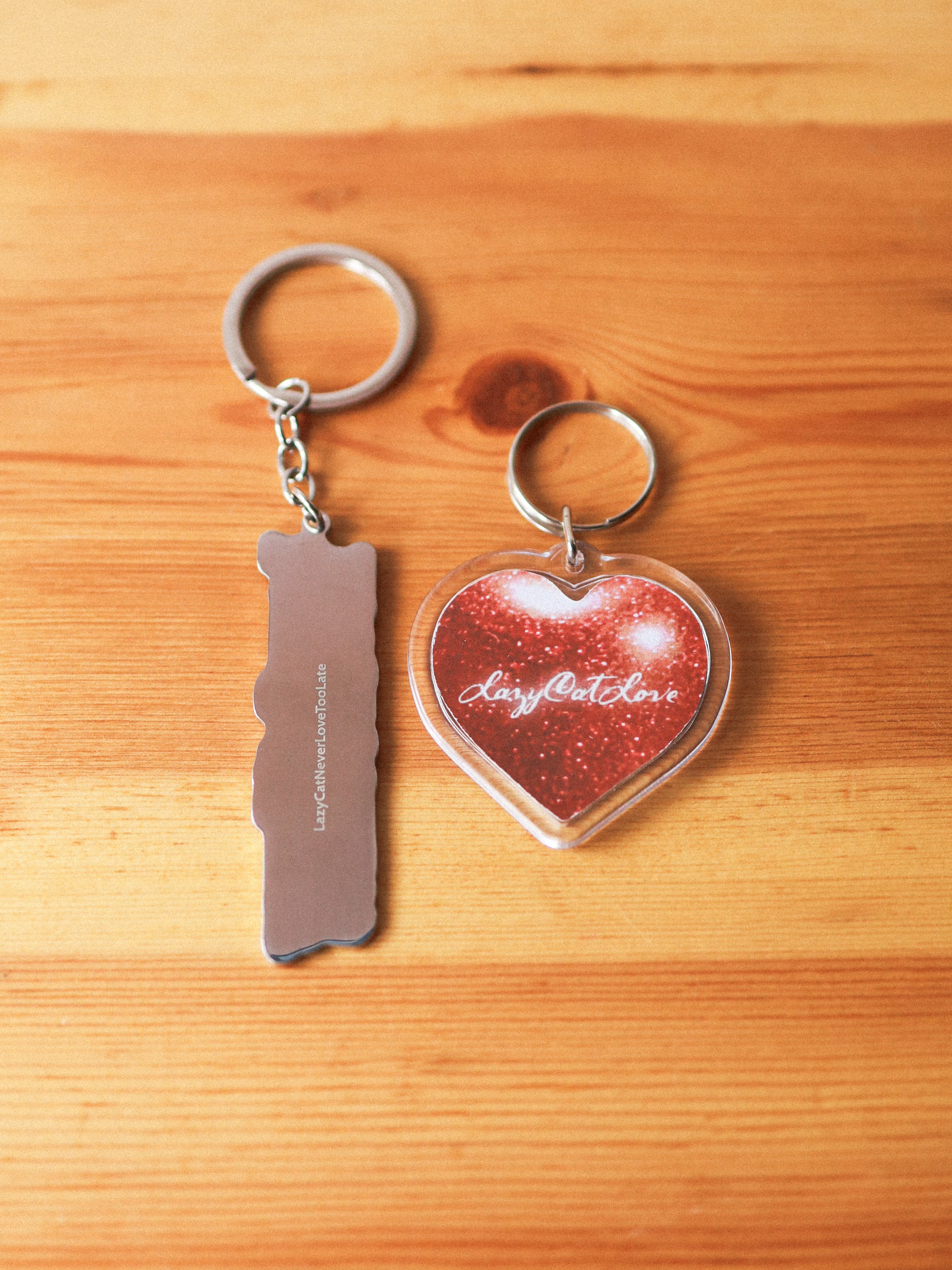 Lazy Cat Logo Key Chain set (Red)