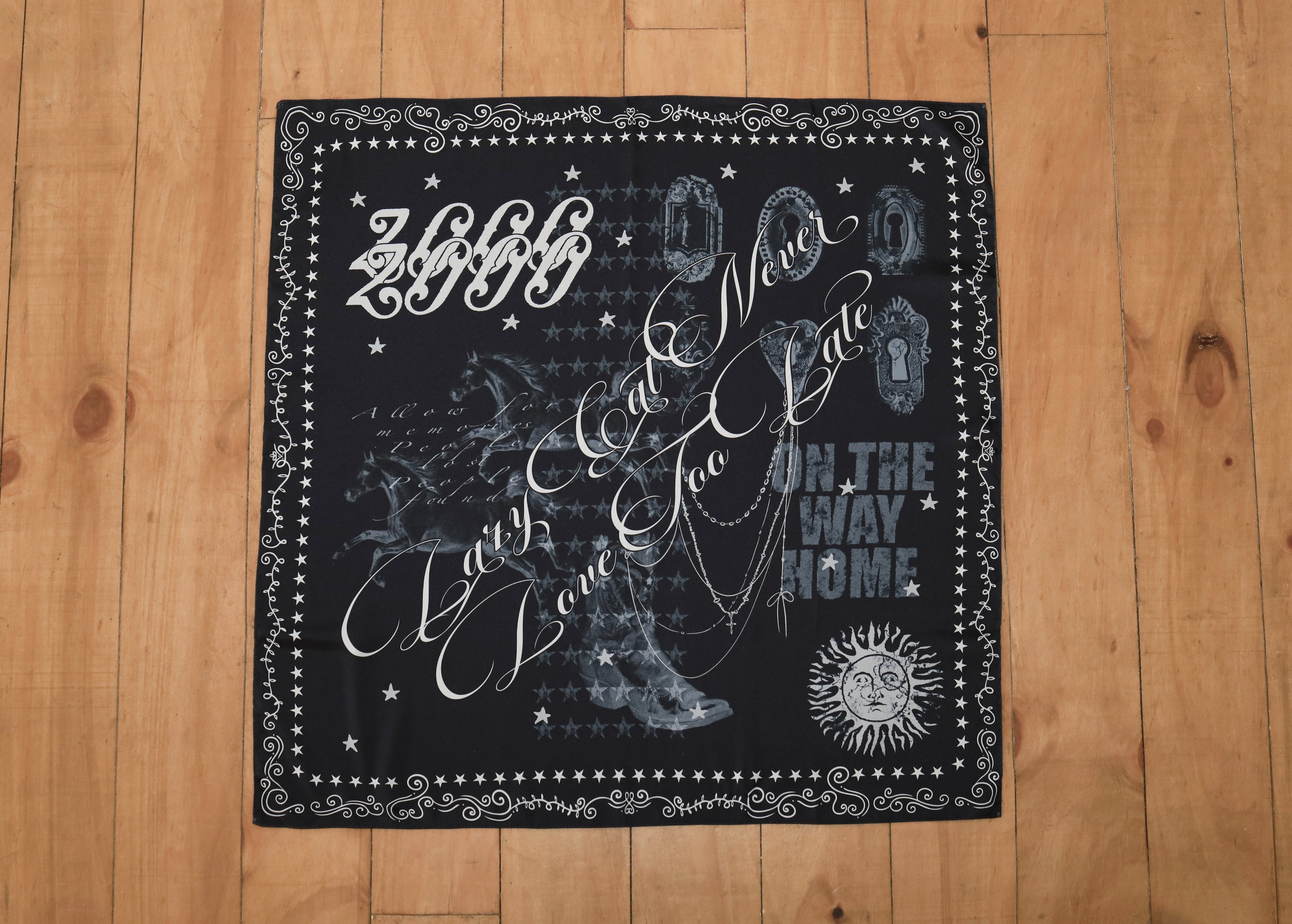 "Way Back Home" Scarf Black