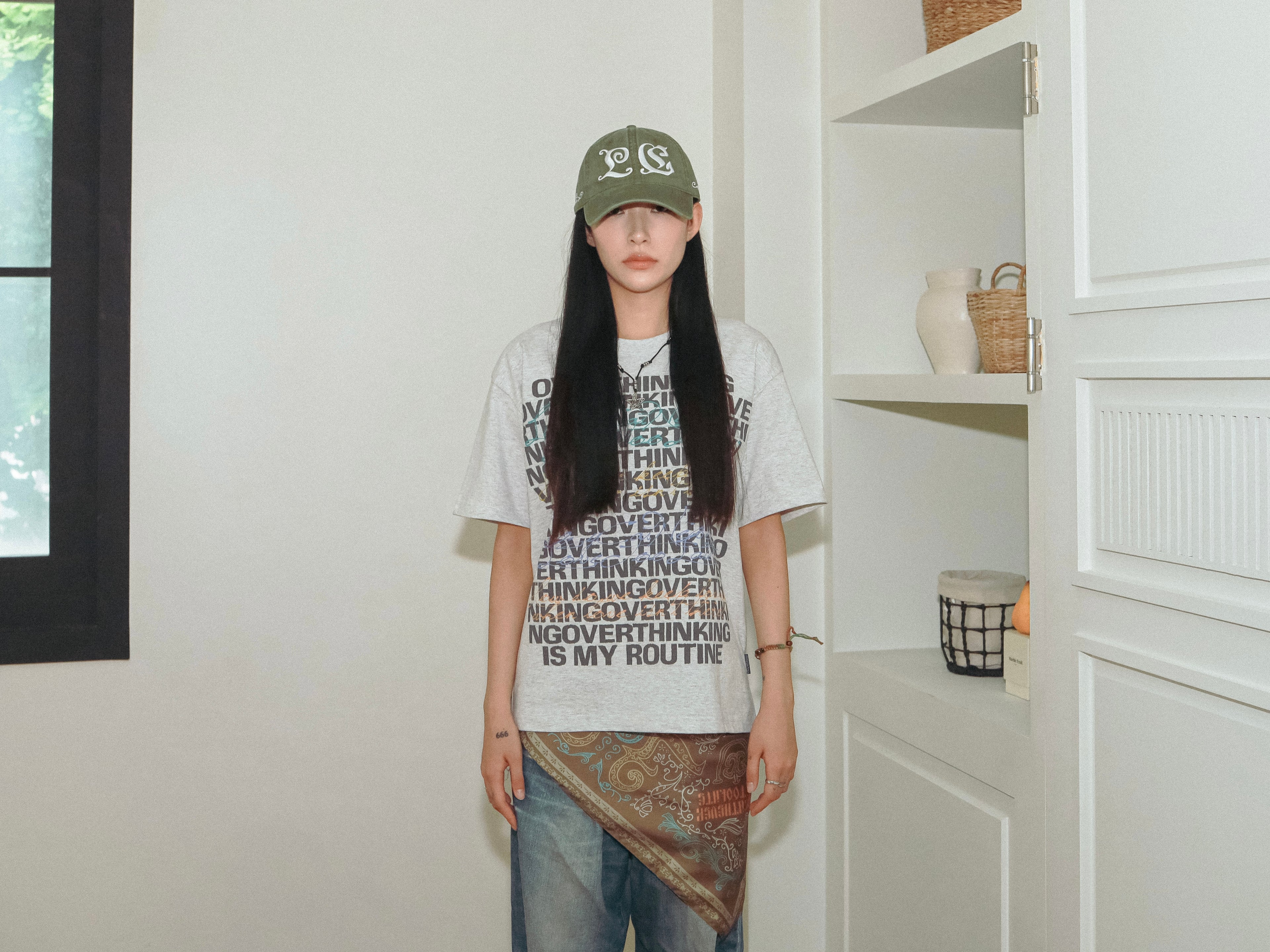 LC Logo Cap Washed Olive Green