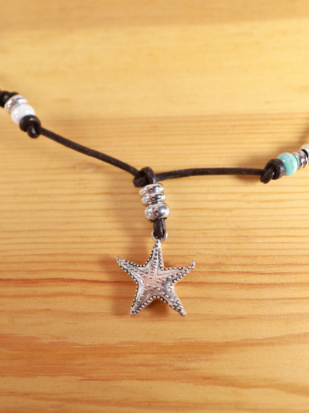 'Starfish' Handmade Necklace Brown