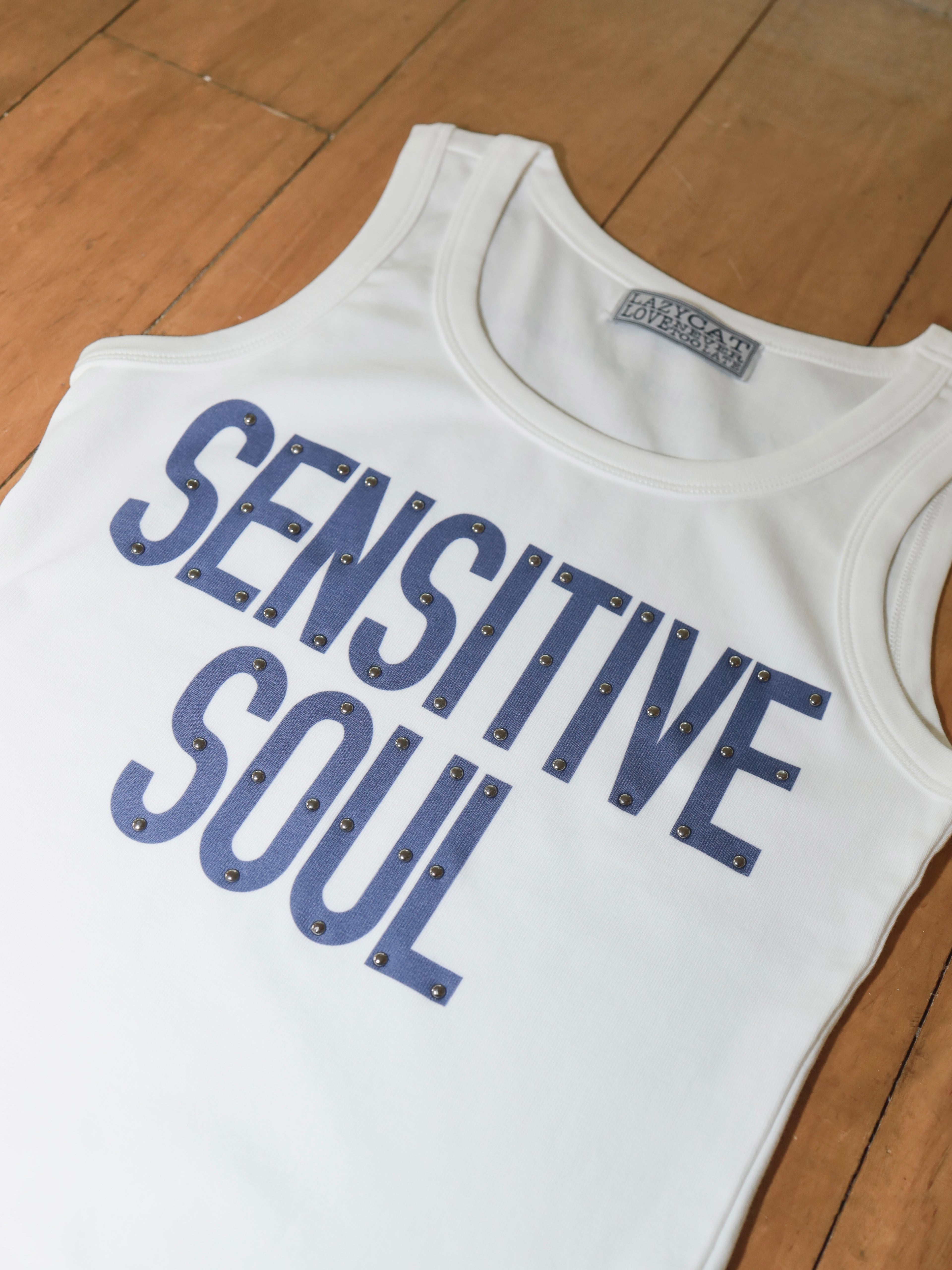 "Sensitive Soul" Sleeveless White