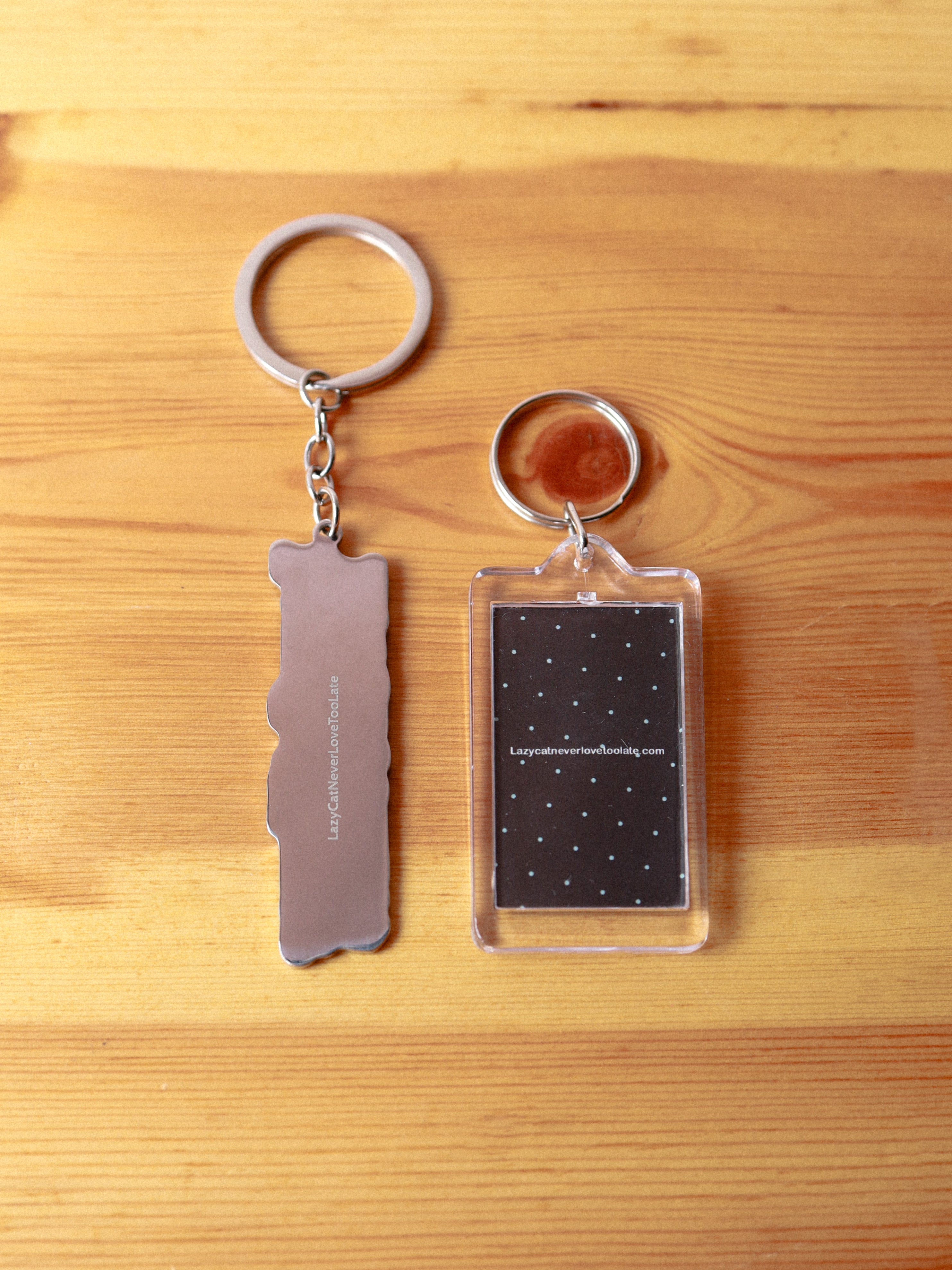 Lazy Cat Logo Key Chain (Teal)