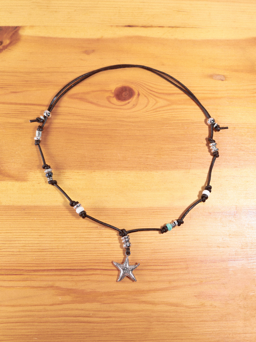 'Starfish' Handmade Necklace Brown