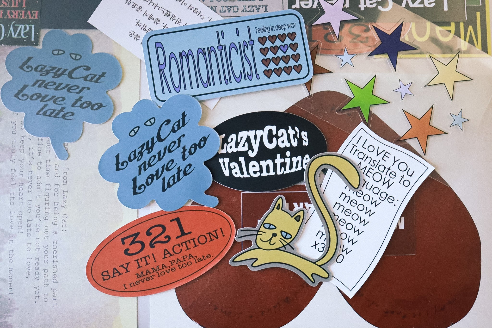 Lazy Cat Sticker Pack A