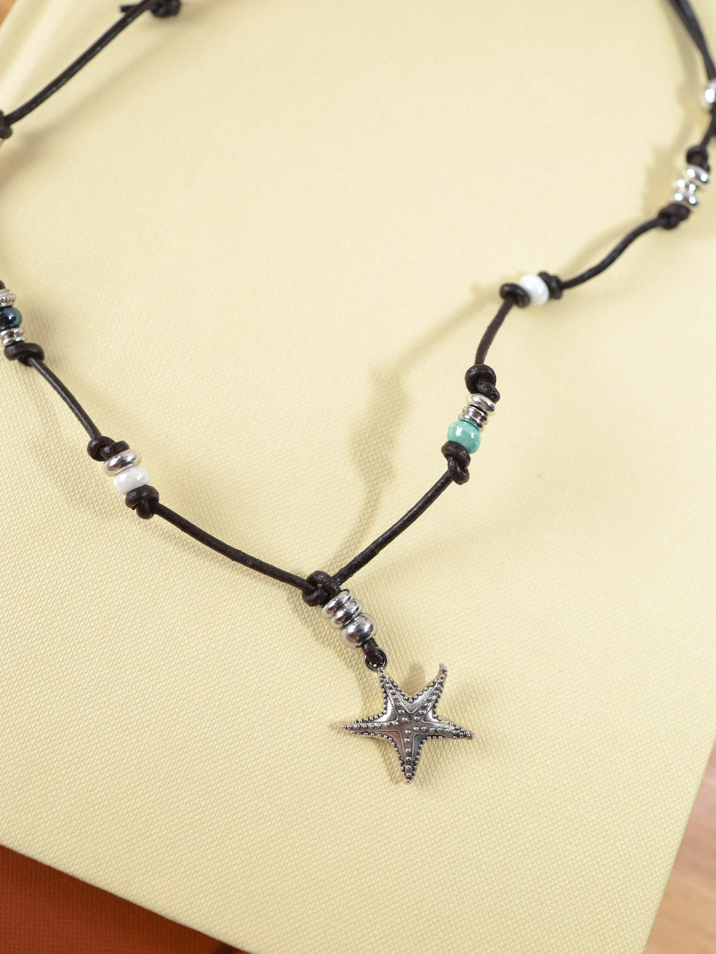 'Starfish' Handmade Necklace Brown