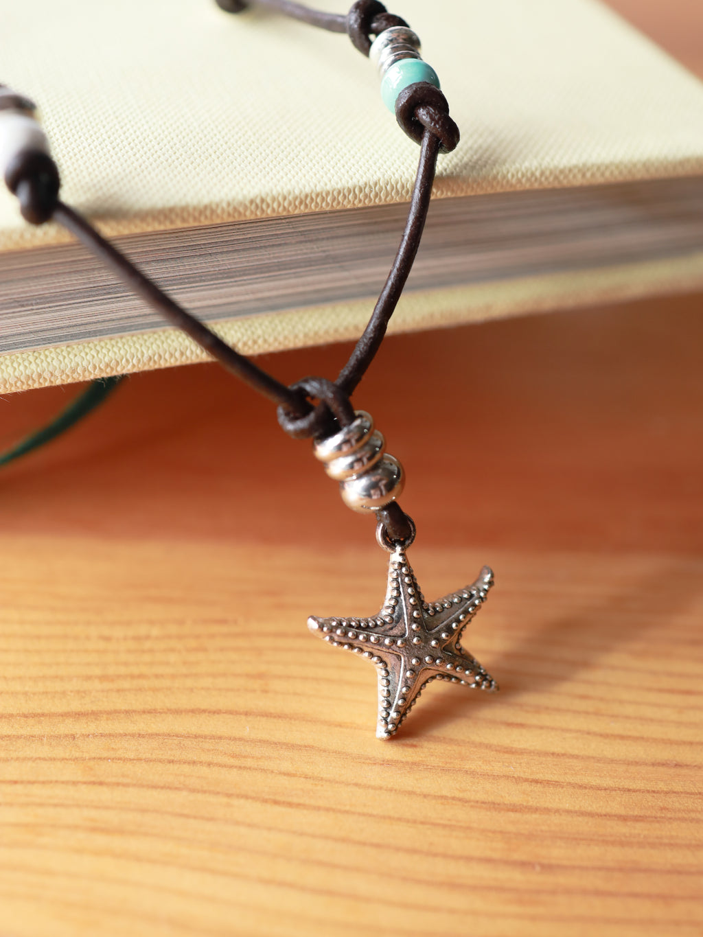 'Starfish' Handmade Necklace Brown
