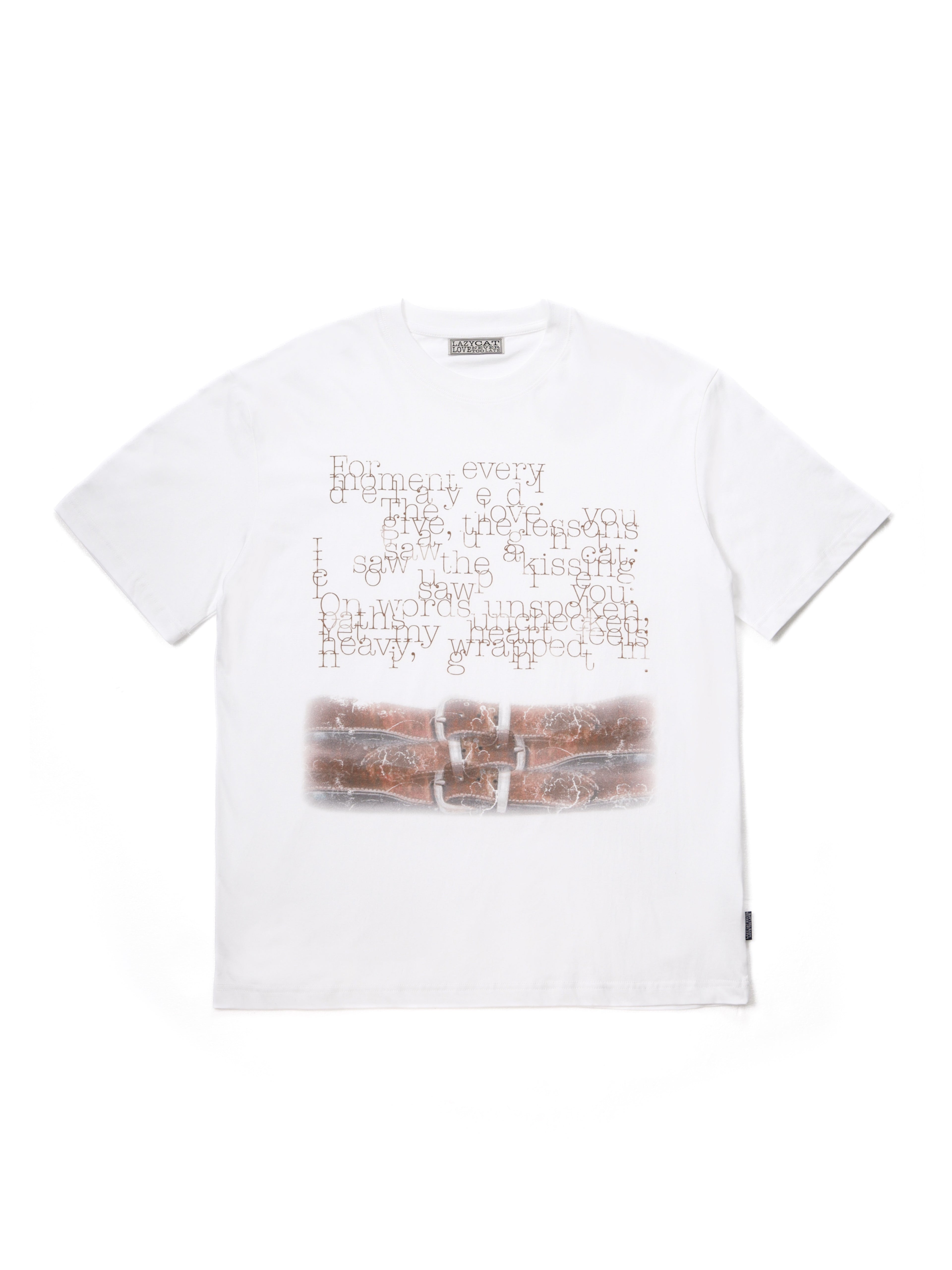 Poem Belt Tee White