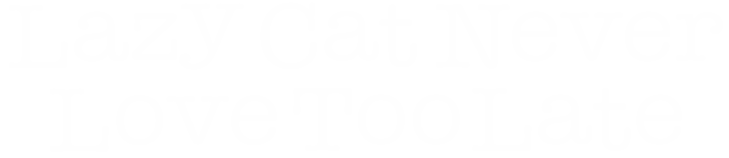 LazyCatNeverLoveTooLate